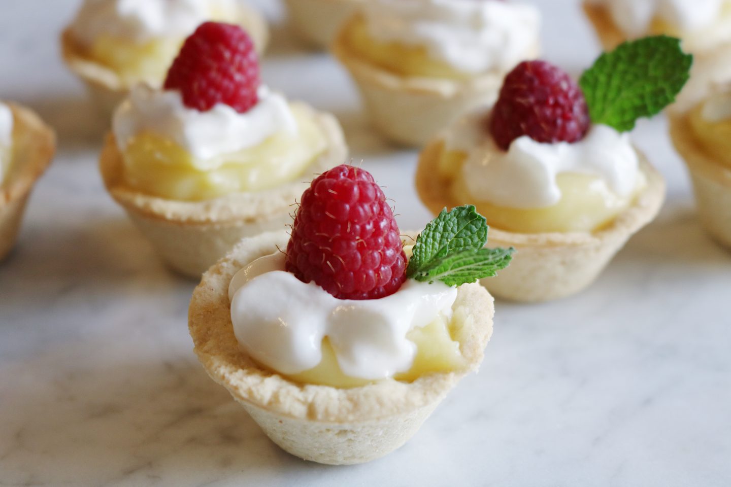 gluten free lemon raspberry tartlets 